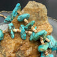 Vintage Native American Chunky Turquoise & Heishi Beads 20" Necklace For Women