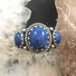 Carolyn Pollack Southwestern Style Sterling Silver 3 Denim Lapis Ring For Women