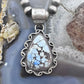 Sterling Silver Southwestern Style Teardrop High Grade Golden Hill Turquoise Pendant For Women #1