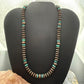 Southwestern Style Copper 8mm Navajo Pearl Saucer & Turquoise 18"-20" Necklace