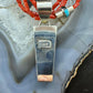 Rayland & Patty Edaakie Zuni Sterling Silver Coral & Multi Gemstone Inlay Pendant w/ Necklace For Women