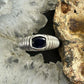 Carolyn Pollack Sterling Silver Faceted Sapphire Decorated Ring For Women