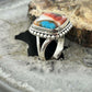 Sterling Silver Southwestern Style Square Spiny Oyster Turquoise Ring Size 6.75 For Women