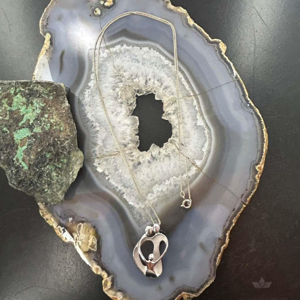 Carolyn Pollack Sterling Silver Loving Family of 3 Pendant Necklace For Women