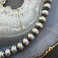 Sterling Silver Southwestern Style Navajo Pearl Beads 8 mm Necklace 16"-18" For Women
