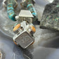 Cliffton Aguilar Santo Domingo Sterling Silver & Turquoise Beads w/Pendant 18" Necklace