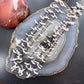 Vintage native American Sterling Silver 5 Strands White Shell Carved Fetish Bird Necklace For Women
