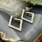 Carolyn Pollack Sterling Silver Diamond Shape Hammered Hoop Earrings For Women