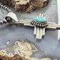 Sterling Silver Southwestern Style Teardrop Turquoise Unisex Zia Pendant