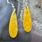 Sterling Silver Teardrop Bumblebee Jasper Slab Dangle Earrings For Women #172