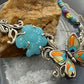 Carolyn Pollack Sterling Inlay Butterfly & Multistone Beads 15"-20" Necklace For Women