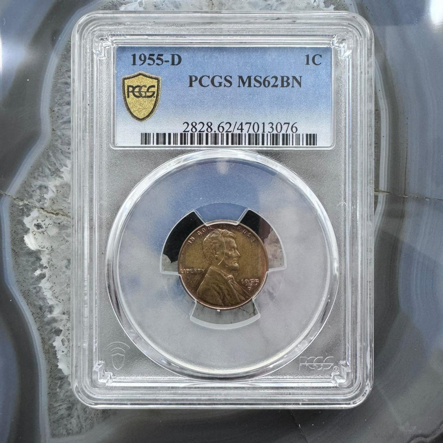 1955-D US Penny PCGS MS62BN #3076