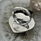 Sterling Silver Southwestern Style White Buffalo Heart Shape Ring Size 9 For Women