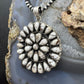 Sterling Silver Southwestern Style Teardrop Wild Horse Cluster Pendant For Women