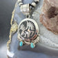Alonzo Mariano Sterling Silver Rounded Overlay Eagle w/Turquoise Unisex Pendant