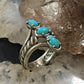 Carolyn Pollack Southwestern Style Sterling Silver 3 Sleeping Beauty Turquoise Decorated Ring For Women