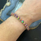Sterling Silver 6mm Mexican Calcite Beads Bracelet For Women