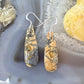 Sterling Silver Teardrop Maligano Jasper Slab Dangle Earrings For Women #502