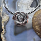 Sterling Silver Fashion Electroform Decorated Rose Pendant- Taxco Mexico