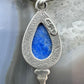 Carolyn Pollack Sterling Silver Mother of Pearl & Denim Lapis Pendant 19" Necklace For Women