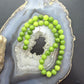 Sterling Silver Southwestern Style 10mm Peridot Beads 16" Necklace For Women