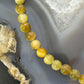 Sterling Silver 6mm Gold Tiger's Eye Beads Bracelet For Women