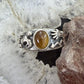 Jody Naranjo Vintage Sterling Silver Tiger's Eye Petroglyph Ring Size 8 For Women