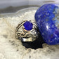 Carolyn Pollack Sterling Silver Lapis & Faceted Clear Quartz Doublet Ring Size 5.5 For Women