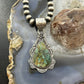 Sterling Silver Southwestern Style Teardrop Turquoise Pendant For Women
