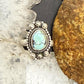 Sterling Silver Southwestern Style Natural Golden Hill Turquoise Adjustable Ring For Women
