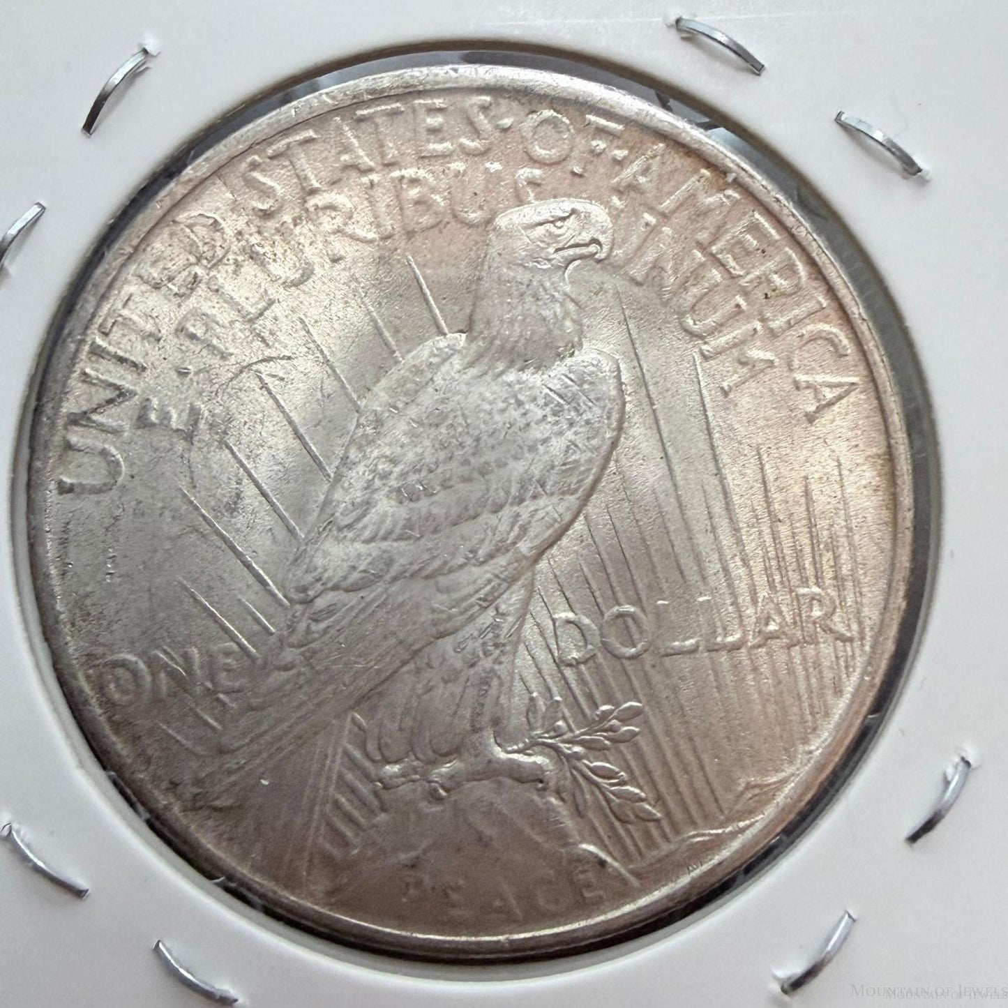 1925 US 90% Peace Silver Dollar F-VF #51626-12GU