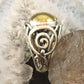 Carolyn Pollack Southwestern Style Sterling/Brass Decorated Dome Ring For Women