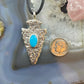 Gary Custer Navajo Sterling Silver Tufa Cast Turquoise Arrowhead Uni Pendant #3
