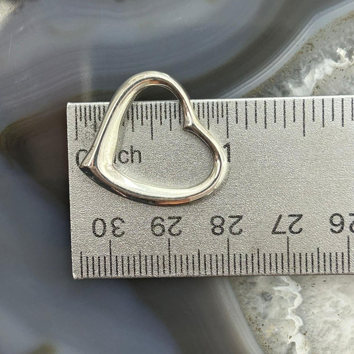 Sterling Silver Puff Abstract Fashion Heart Pendant For Women