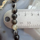 Sterling Silver Southwestern Style Smoky Onyx 8mm Beads 22" Necklace For Women