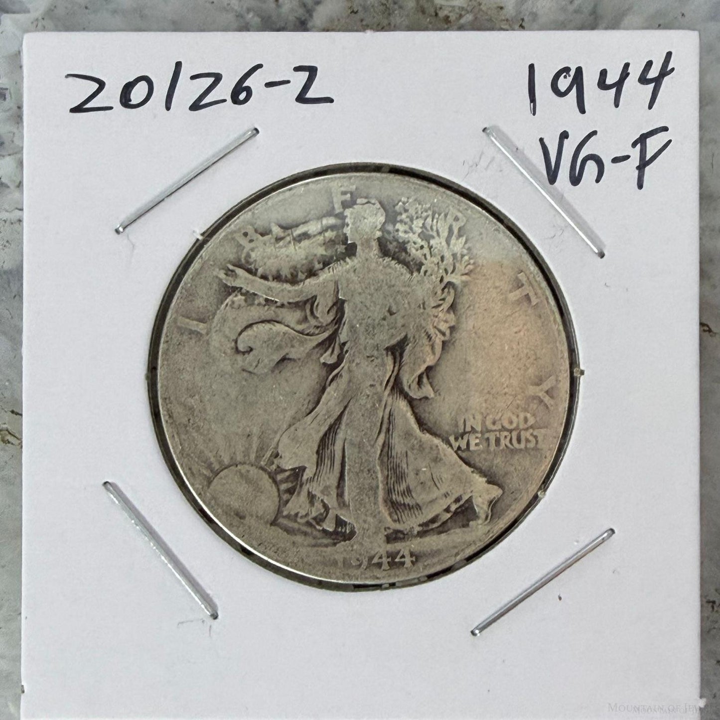 1944 US Walking Liberty Half Dollar 90% Silver VG-F #20126-2
