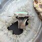 Richard Wylie Native American Sterling Silver Turquoise Decorated Ring Size 6.5 For Women