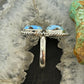 Sterling Silver Southwestern Style 2 Golden Hill Turquoise Ring Size 8.75 For Womenize
