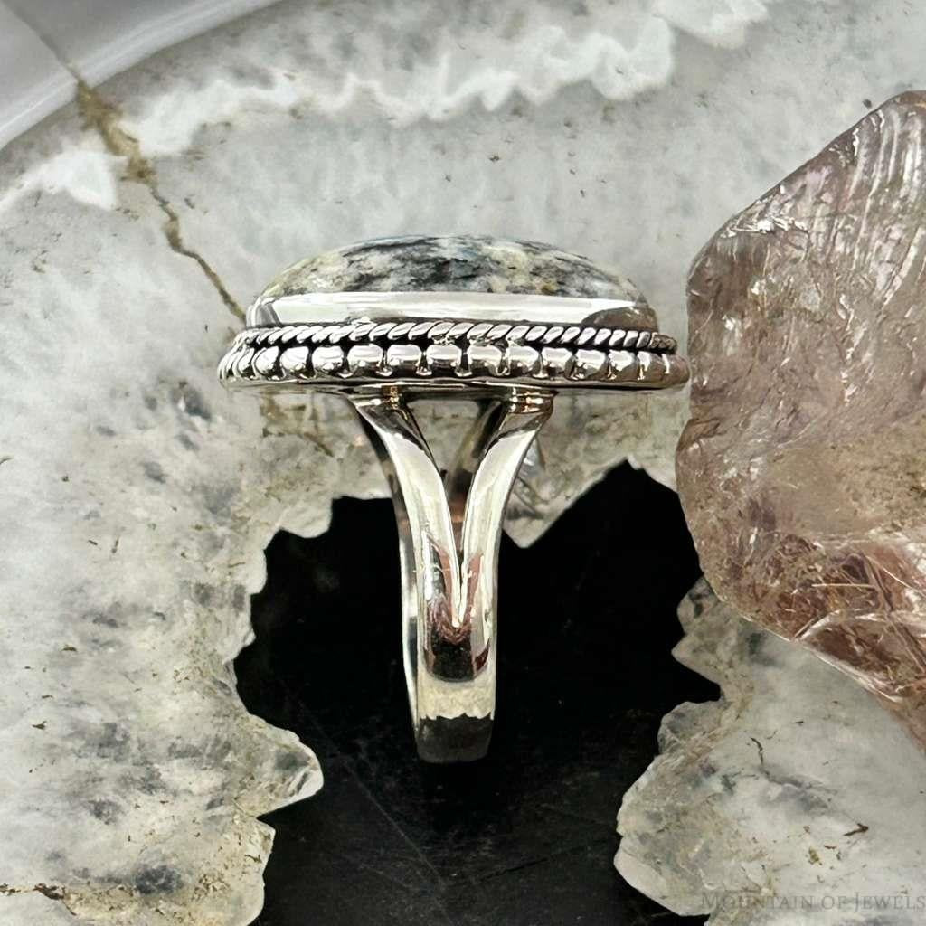 Sterling Silver Southwestern Style Oval K2 Jasper Ring Size 7 For Women