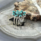 Sterling Southwestern Style Mohave Turquoise Cluster Ring Size 8 For Women #1