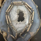 Vintage Silver Stamped Cylinder 24" Fashion Link Necklace For Women
