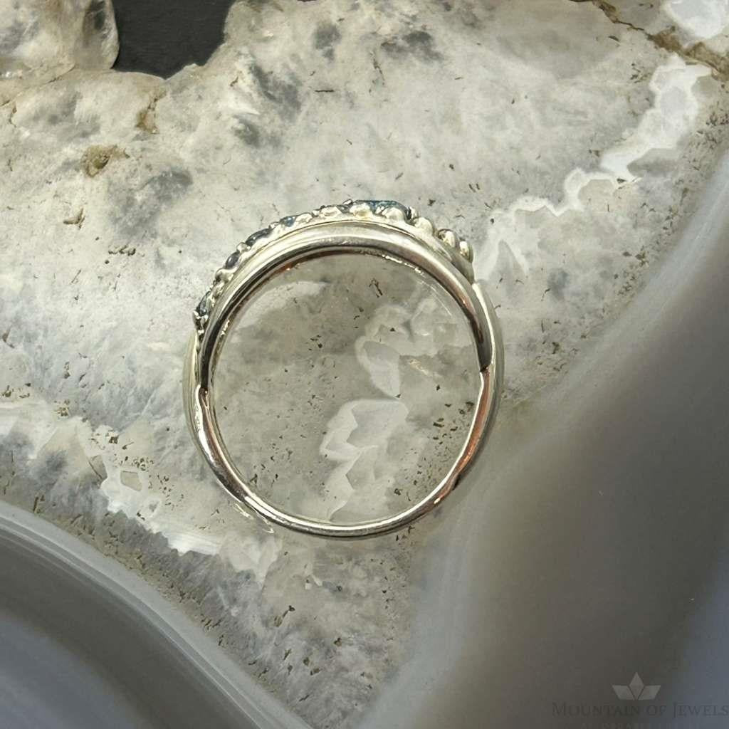 Carolyn Pollack Sterling Silver Blue Topaz Decorated Ring Size 6 For Women