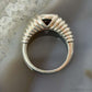 Carolyn Pollack Sterling Silver Faceted Garnet Decorated Ring For Women