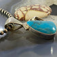 Gary G Sanchez Vintage Native American Sterling Turquoise Decorated Pendant