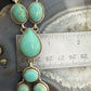 Sterling Silver Southwestern Style KingmanTurquoise Lariat Cluster 24.5" Necklace