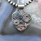 Alex Sanchez Native American Sterling Silver Petroglyph Heart Pendant For Women #1