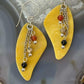 Carolyn Pollack Sterling Silver Yellow Jasper & Beads Slab Dangle Earrings For Women