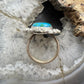 Sterling Silver Southwestern Style Sonora Gold Turquoise Decorated Adjustable Ring For Women #3