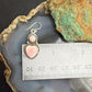 Sterling Silver Southwestern Style Heart Pink Conch Dangle Earrings For Women