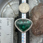 Sterling Silver Southwestern Style Wide Triangle Malachite Ring Size 9 For Women